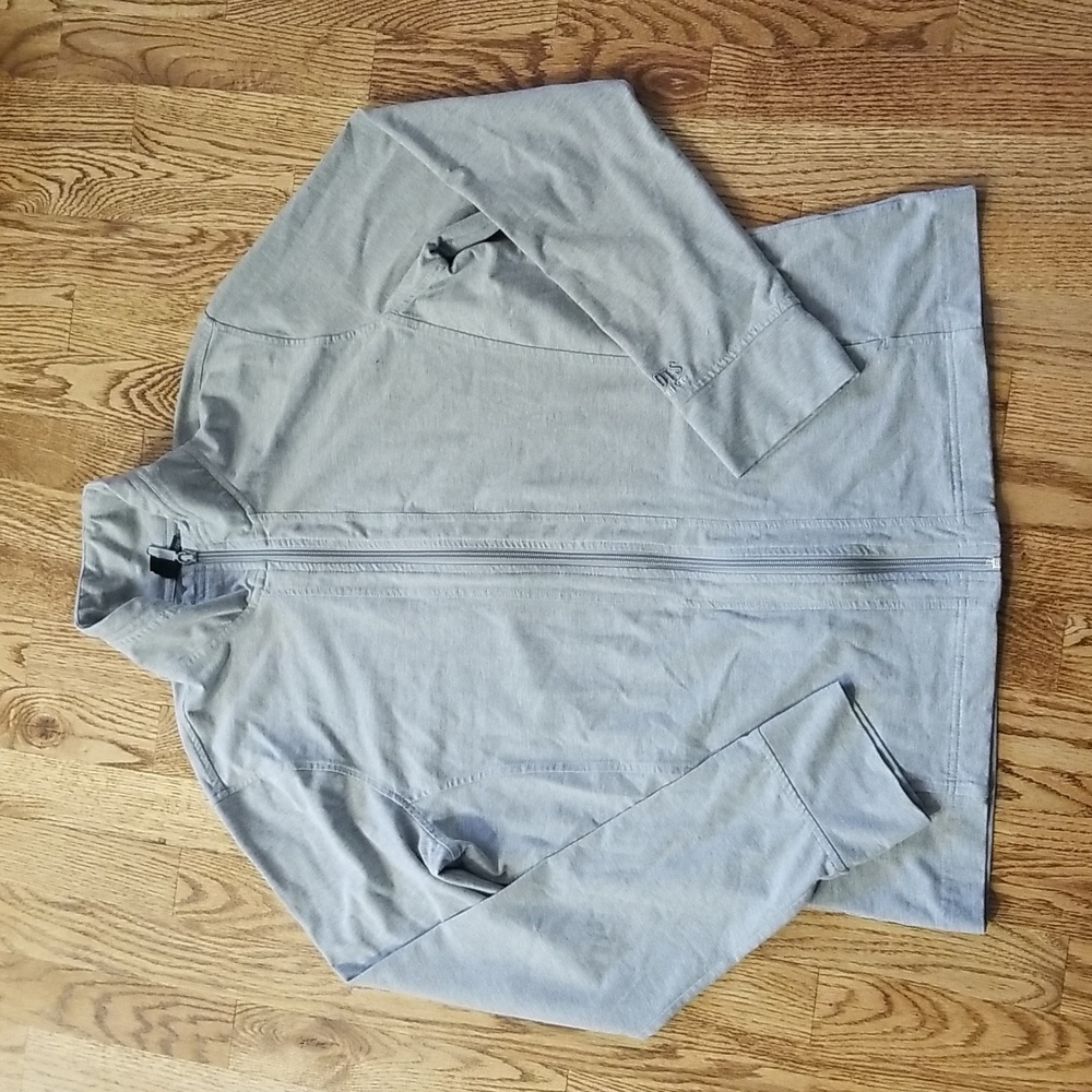 (L) Roots Active Classic Neutral Contemporary Full Zip Hoodless Studio Jacket
